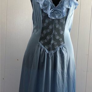 Vintage Blue Lace Nightgown XS/S